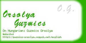 orsolya guzmics business card